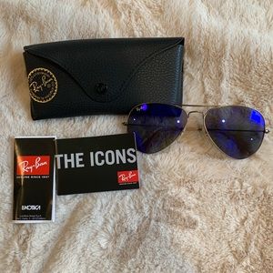 Ray-Ban aviator sunglasses Blue mirror
